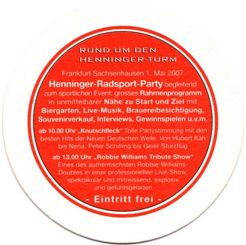 frankfurt f-he henninger rad jahre 11b (rund215-radsport party-schwarzrot)